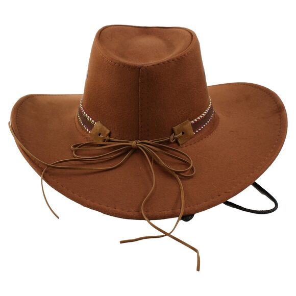 5385 Cowboy Hat For Women Men With Wide Brim Western Set Red Bandana main image 8